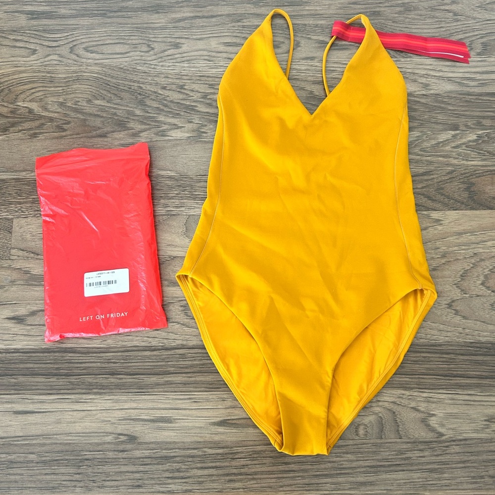 Left on Friday Sunday Suit One Piece Swim Suit